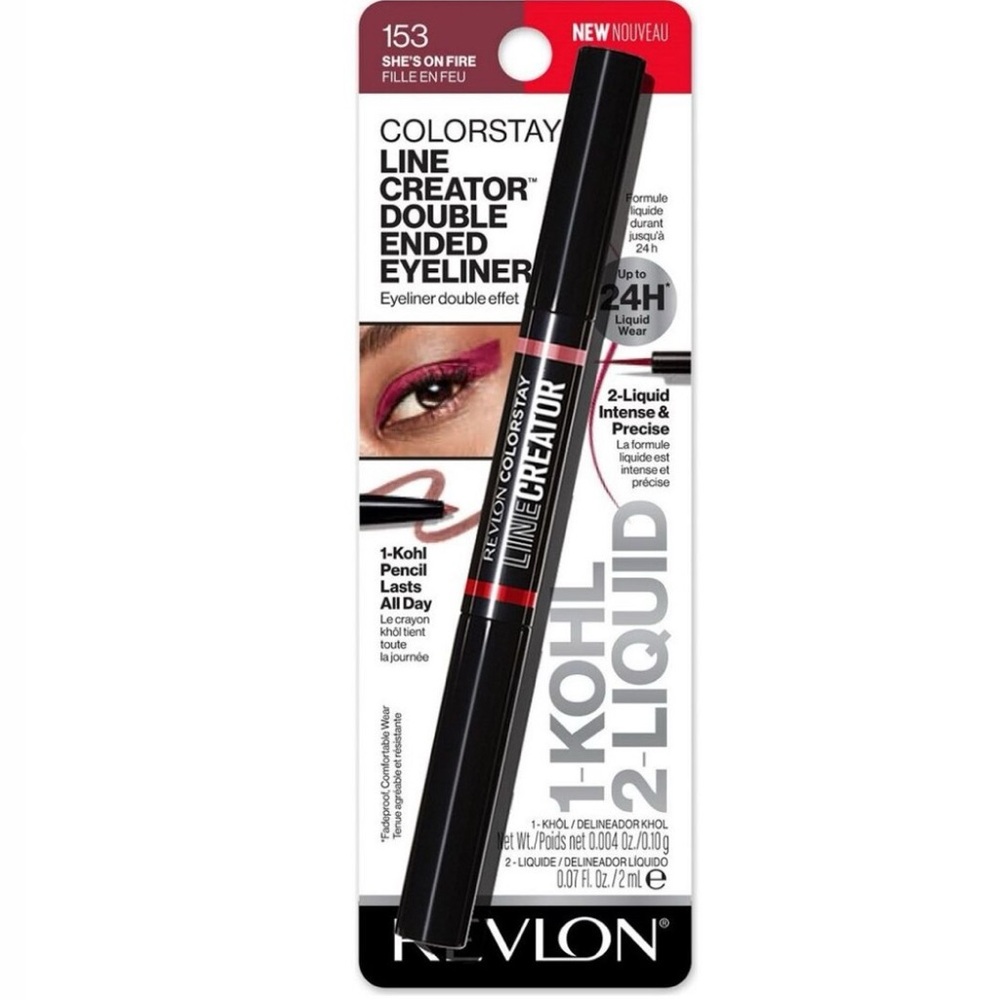 NEW Revlon ColorStay Line Creator Double Ended Eyeliner #153 She’s on Fire